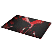 Lederjacke Rote Schneideplatte Schneidebrett (Ecke)