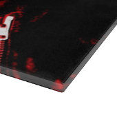 Lederjacke Rote Schneideplatte Schneidebrett (Ecke)