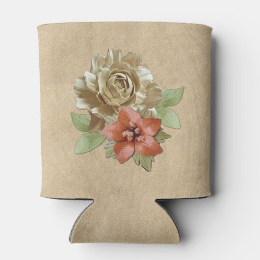 Lederleder-Blume Dosenkühler (Rückseite)