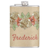 Lederleder-Blume Flachmann (Vorderseite)