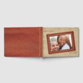 Lederleder-Blume Gästebuch (Voll)