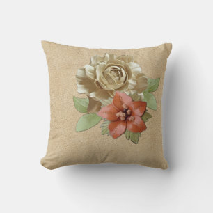 Lederleder-Blume Kissen