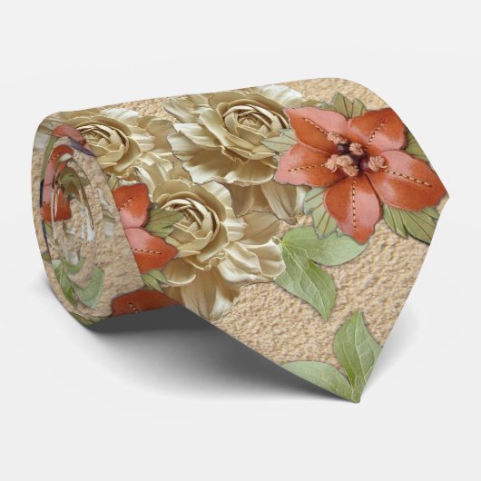 Lederleder-Blume Krawatte (Gerollt)