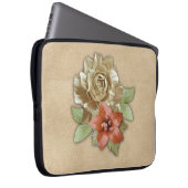 Lederleder-Blume Laptopschutzhülle (Vorne Rechts)