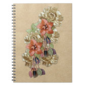 Lederleder-Blume Notizblock (Vorderseite)