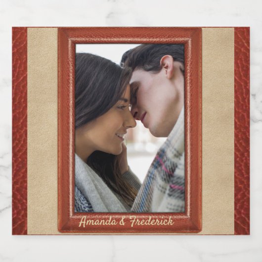 Lederleder-Blume Schaumweinetikett (Einzelnes Label)