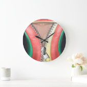 Lederlook Große Wanduhr (Zuhause)