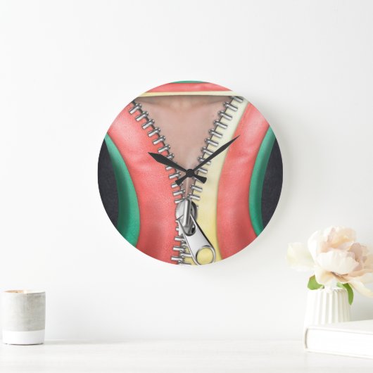 Lederlook Große Wanduhr (Zuhause)