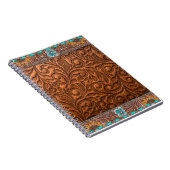 Lederlook mit türkisfarbenen Akzenten Notizblock (Rechte Seite)