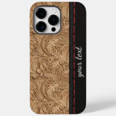 Lederlook Motiv Muster Case-Mate iPhone Hülle (Rückseite)