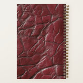 Lederlook-Notebook - Garnet Red Notizblock (Rückseite)