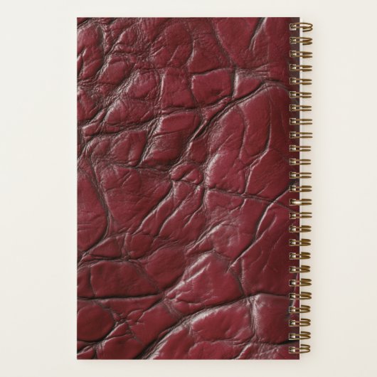 Lederlook-Notebook - Garnet Red Notizblock (Rückseite)