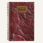 Lederlook-Notebook - Garnet Red Notizblock (Vorderseite)