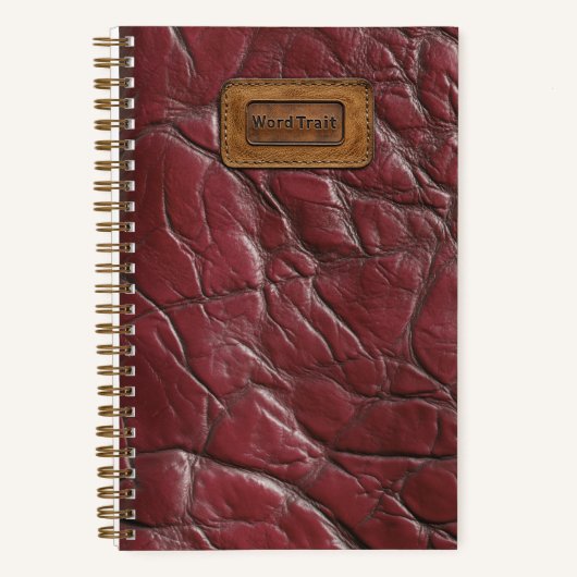 Lederlook-Notebook - Garnet Red Notizblock (Vorderseite)