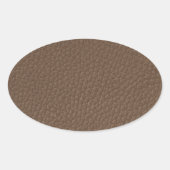 Lederlook Ovaler Aufkleber (Vorderseite)