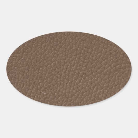 Lederlook Ovaler Aufkleber (Vorderseite)
