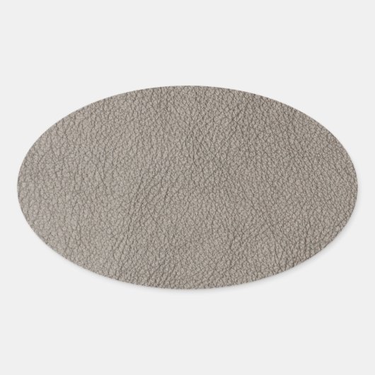 Lederlook Ovaler Aufkleber (Vorderseite)