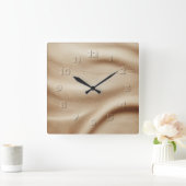 Lederlook Quadratische Wanduhr (Zuhause)