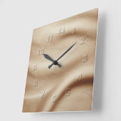 Lederlook Quadratische Wanduhr (Winkel)