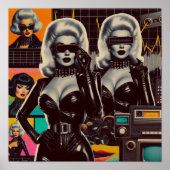 Ledermädchen aus Retrofuturismus Poster (Vorne)