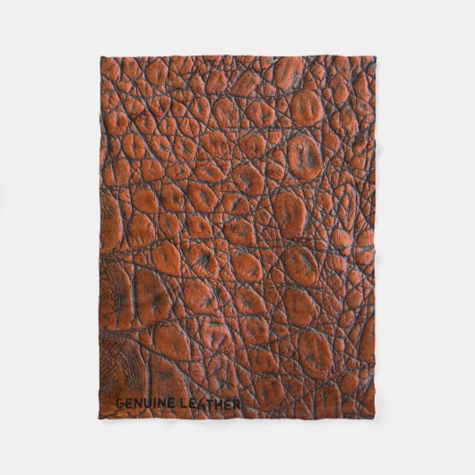 Ledermatte Fleecedecke (Vorderseite)