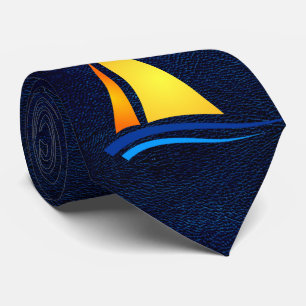 Ledermuster der Seestreitkräfte mit Segelboot-Kraw Krawatte