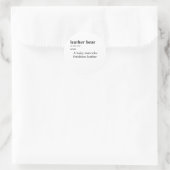 LEDERNE BÄRN-DEFINITION RUNDER AUFKLEBER (Tasche)