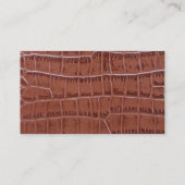 Lederne Beschaffenheit Browns Visitenkarte (Rückseite)