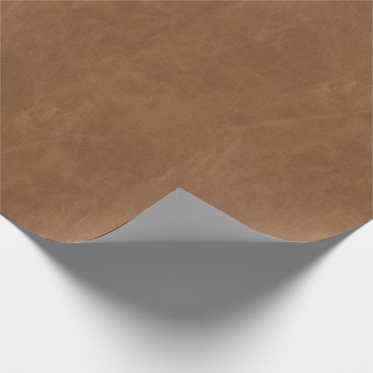 Lederne Beschaffenheit Decoupage Browns Geschenkpapier (Ecke)
