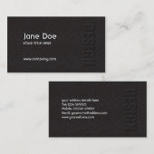 Lederne Entwurfs-Visitenkarte Visitenkarte (Vorne/Hinten)