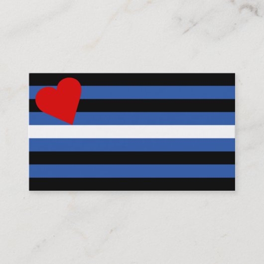 Lederne Flaggen-Trick-Karte Visitenkarte (Vorderseite)