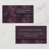 Lederne Geschäfts-Karte lila Visitenkarte (Vorne/Hinten)