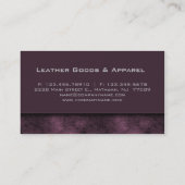 Lederne Geschäfts-Karte lila Visitenkarte (Rückseite)