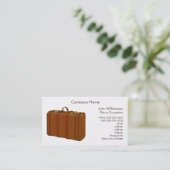 Lederne Koffer-Reise-Thema-Gewohnheit Visitenkarte (Stehend Vorderseite)