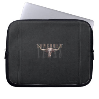 Lederne Laptop-Hülse Longhorns Sim Laptopschutzhülle