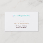 Lederne Terminkarte (Rückseite)