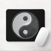 Lederne und Stahleffekt Yin Yang Grafik Mousepad (Mit Mouse)
