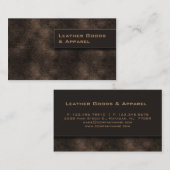 Lederne Visitenkarte-Brown-Bronze Visitenkarte (Vorne/Hinten)