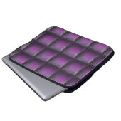 Lederner Amethyst Stern-karminroter lila Laptopschutzhülle (Vorne Knopf)