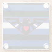 Lederner Eagle-Stolz Glasuntersetzer (Rückseite)