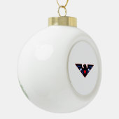 Lederner Eagle-Stolz Keramik Kugel-Ornament (Links)