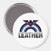 Lederner Eagle-Stolz Magnet (Vorderseite/Rückseite)