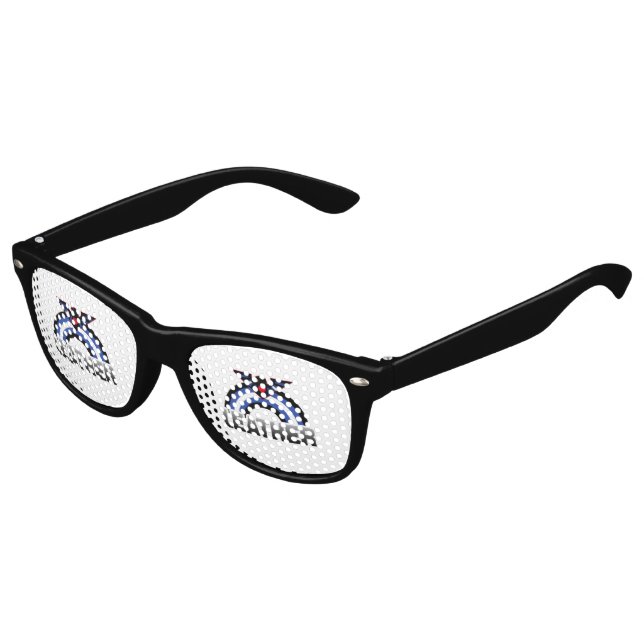 Lederner Eagle-Stolz Partybrille (Schrägansicht)