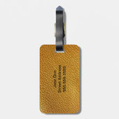 Lederner Entwurfs-Acryl-Gepäckanhänger Gepäckanhänger (Rückseite vertikal)