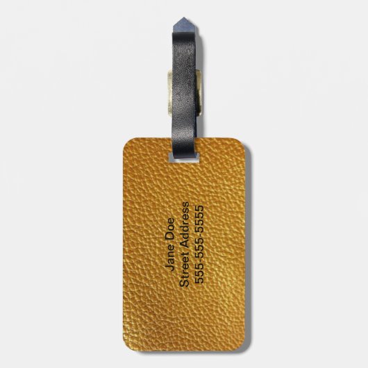 Lederner Entwurfs-Acryl-Gepäckanhänger Gepäckanhänger (Rückseite vertikal)