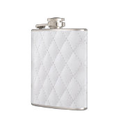 lederner grafischer Hipster des weißen Imitats des Flachmann (Links)