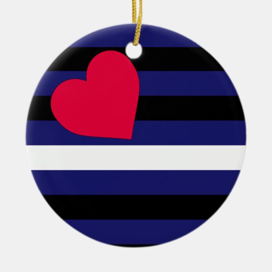 Lederner Latex und BDSM Stolz-Flagge Keramik Ornament (Vorne)