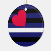Lederner Latex und BDSM Stolz-Flagge Keramik Ornament (Links)
