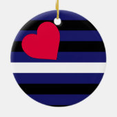 Lederner Latex und BDSM Stolz-Flagge Keramik Ornament (Hinten)