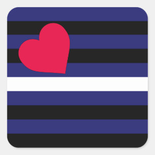 Lederner Latex und BDSM Stolz-Flagge Quadratischer Aufkleber